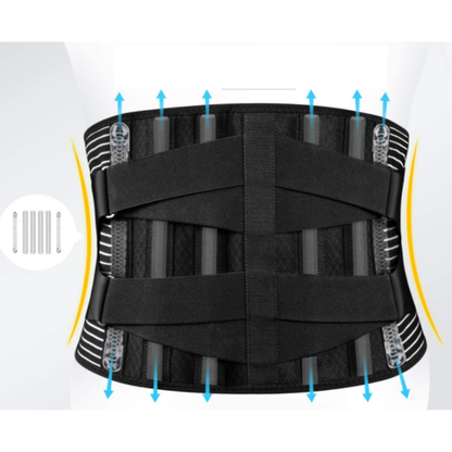 Vielay | Cintura lombare ergonomica con sistema a 6 stecche ed elastici rinforzati